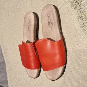 NAOT Skylar Red  Leather Slip On Sandal Size 40 US 9